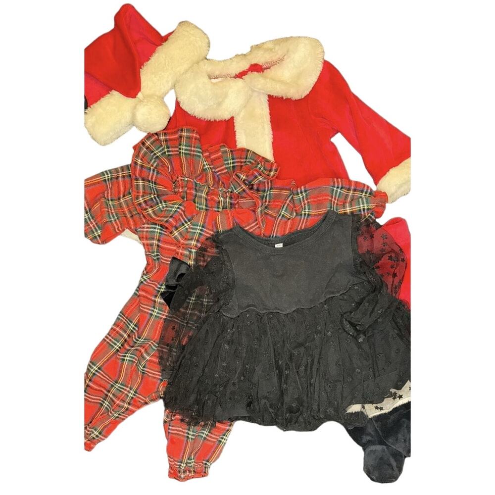 Christmas Holiday Baby Girl Bundle | 6 piece Bundle | Baby Size 0-6 Month